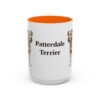 15oz Patterdale Terrier Mug, Orange, front view
