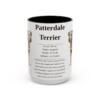 15oz Patterdale Terrier Mug, Black, front view