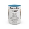 15oz Patterdale Terrier Mug, Light Blue, front view