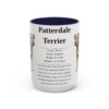 15oz Patterdale Terrier Mug, Navy, front view