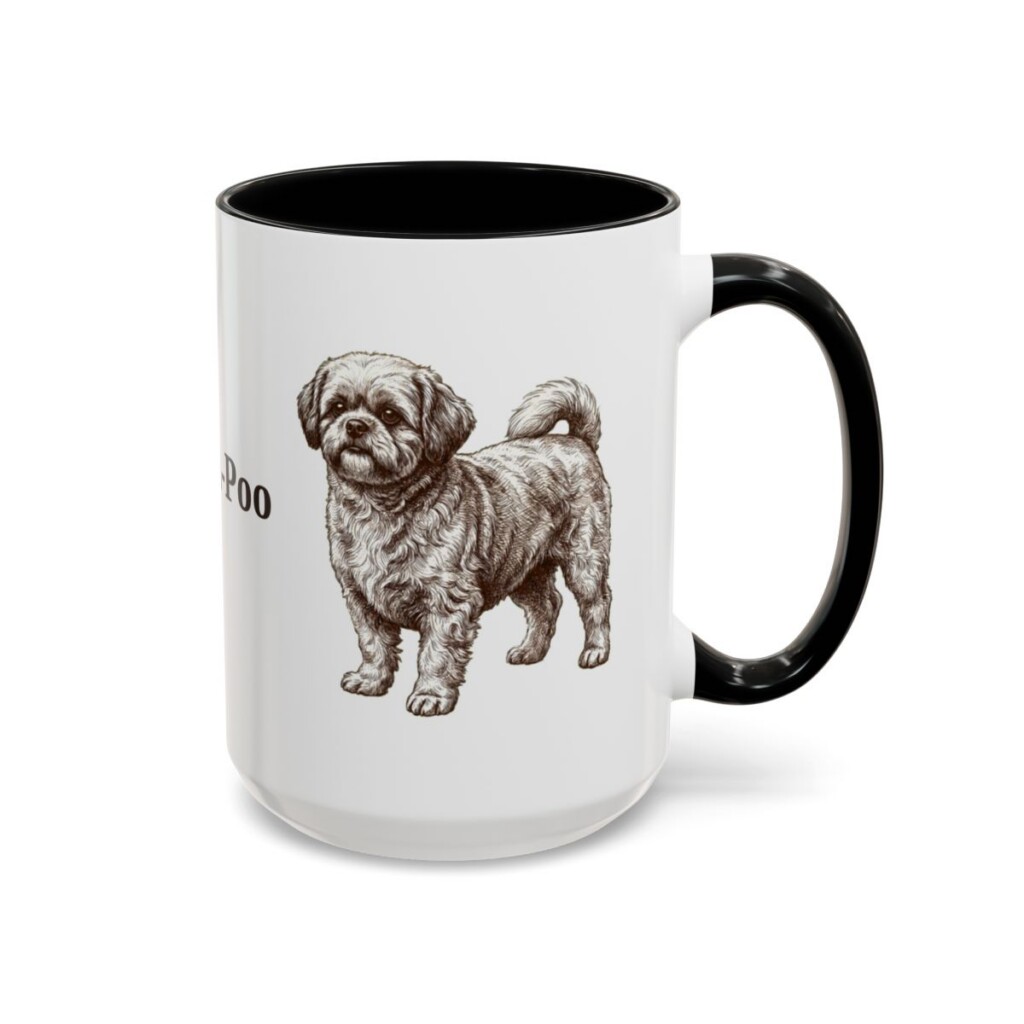 15oz-peke-a-poo-mug-black-right 15oz Peke-A-Poo Mug, Black, right side view