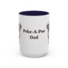 15oz Peke-A-Poo Dog Dad Mug, Navy, front view