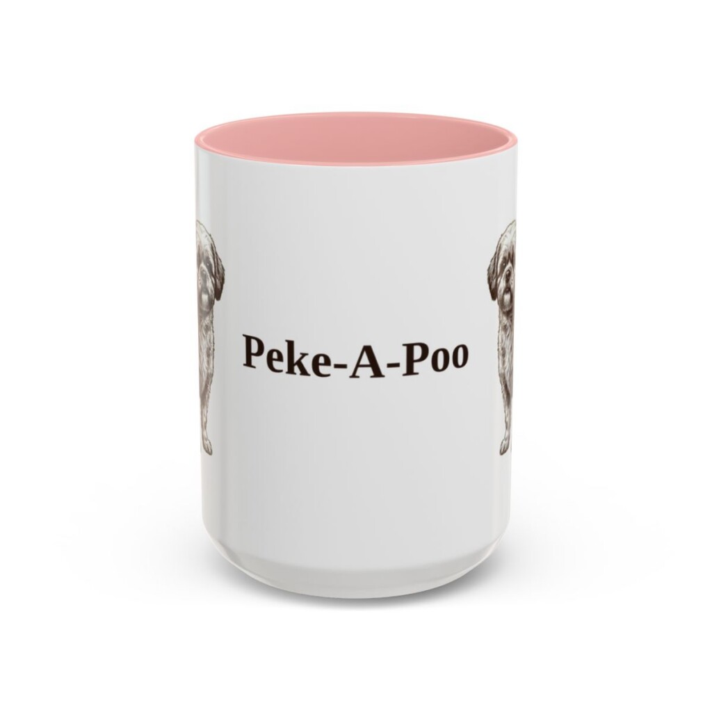 15oz-peke-a-poo-mug-pink 15oz Peke-A-Poo Mug, Pink, front view