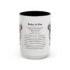 15oz Peke-A-Poo Mug, Black, front view