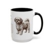 15oz Peke-A-Poo Mug, Black, right side view