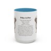 15oz Peke-A-Poo Mug, Light Blue, front view