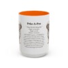 15oz Peke-A-Poo Mug, Orange, front view