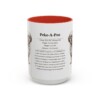 15oz Peke-A-Poo Mug, Red, front view