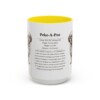 15oz Peke-A-Poo Mug, Yellow, front view