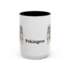 15oz Pekingese Mug, Black, front view