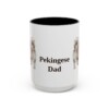 15oz Pekingese Dog Dad Mug, Black, front view
