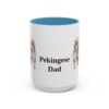 15oz Pekingese Dog Dad Mug, Light Blue, front view