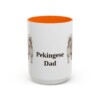15oz Pekingese Dog Dad Mug, Orange, front view