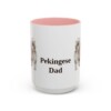15oz Pekingese Dog Dad Mug, Pink, front view