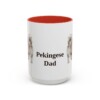 15oz Pekingese Dog Dad Mug, Red, front view