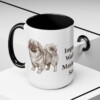 15oz Funny Pekingese Mug, Black, lifestyle photo