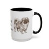 15oz Funny Pekingese Mug, Black, right side view