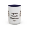 15oz Funny Pekingese Mug, Navy, front view