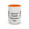 15oz Funny Pekingese Mug, Orange, front view