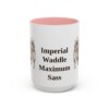 15oz Funny Pekingese Mug, Pink, front view