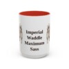 15oz Funny Pekingese Mug, Red, front view