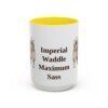 15oz Funny Pekingese Mug, Yellow, front view