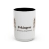 15oz Pekingese Latin Mug, Black, front view