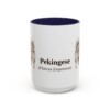 15oz Pekingese Latin Mug, Navy, front view