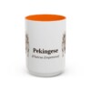 15oz Pekingese Latin Mug, Orange, front view