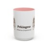 15oz Pekingese Latin Mug, Pink, front view