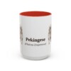 15oz Pekingese Latin Mug, Red, front view
