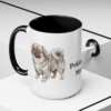15oz Pekingese Dog Mom Mug, Black, lifestyle photo