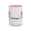 15oz Pekingese Mug, Pink, front view