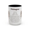15oz Pekingese Mug, Black, front view