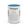 15oz Pekingese Mug, Light Blue, front view