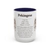 15oz Pekingese Mug, Navy, front view