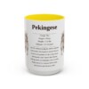 15oz Pekingese Mug, Yellow, front view