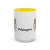 15oz Pekingese Mug, Yellow, front view