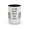 15oz-pembroke-welsh-corgi-mug-humor-black-front 15oz Funny Pembroke Welsh Corgi Mug, Black, front view