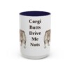 15oz-pembroke-welsh-corgi-mug-humor-navy 15oz Funny Pembroke Welsh Corgi Mug, Navy, front view