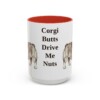 15oz-pembroke-welsh-corgi-mug-humor-red 15oz Funny Pembroke Welsh Corgi Mug, Red, front view