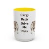 15oz-pembroke-welsh-corgi-mug-humor-yellow 15oz Funny Pembroke Welsh Corgi Mug, Yellow, front view