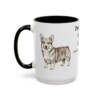15oz-pembroke-welsh-corgi-mug-latin-black-left 15oz Pembroke Welsh Corgi Latin Mug, Black, left side view