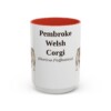 15oz-pembroke-welsh-corgi-mug-latin-red 15oz Pembroke Welsh Corgi Latin Mug, Red, front view