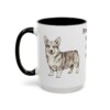 15oz Pembroke Welsh Corgi Dog Mom Mug, Black, left side view