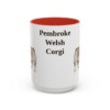 15oz Pembroke Welsh Corgi Mug, Red, front view