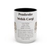 15oz Pembroke Welsh Corgi Mug, Black, front view