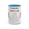 15oz Pembroke Welsh Corgi Mug, Light Blue, front view