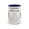 15oz Pembroke Welsh Corgi Mug, Navy, front view