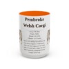 15oz Pembroke Welsh Corgi Mug, Orange, front view